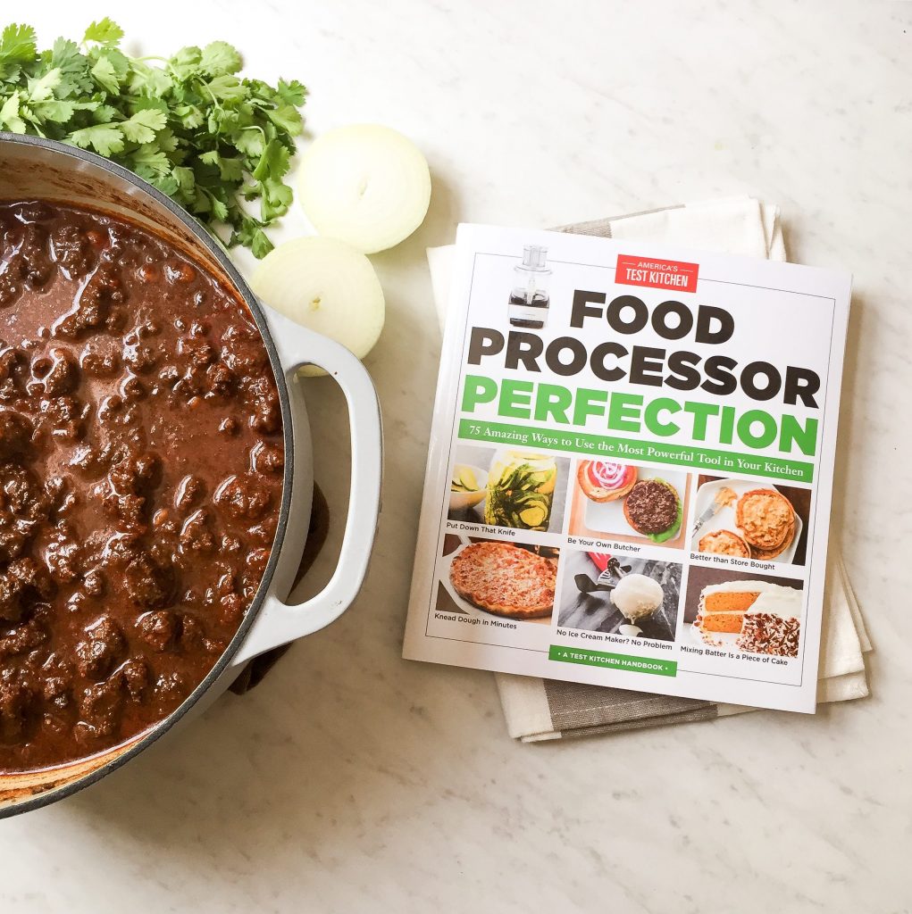 America's Test Kitchen Food Processor Perfection Cookbook Review + Exclusive Ground Beef Chili Recipe! - Olive You Whole