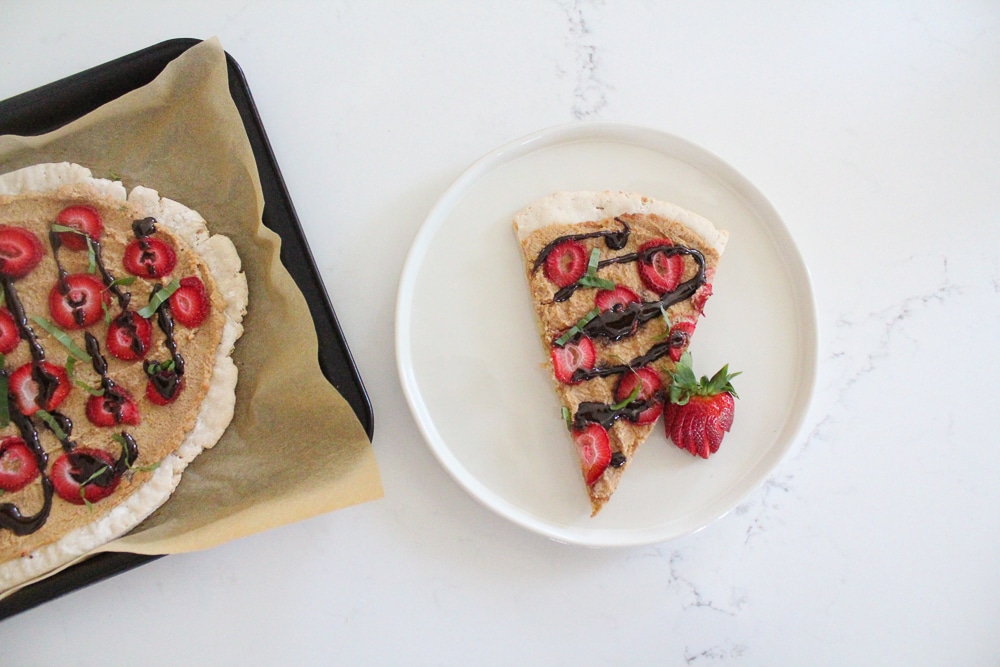 Vegan Strawberry Basil Balsamic Pizza