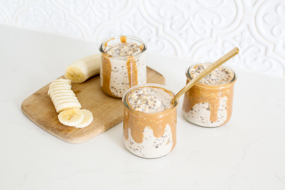 Overnight Oats with Peanut Butter (Gluten Free)